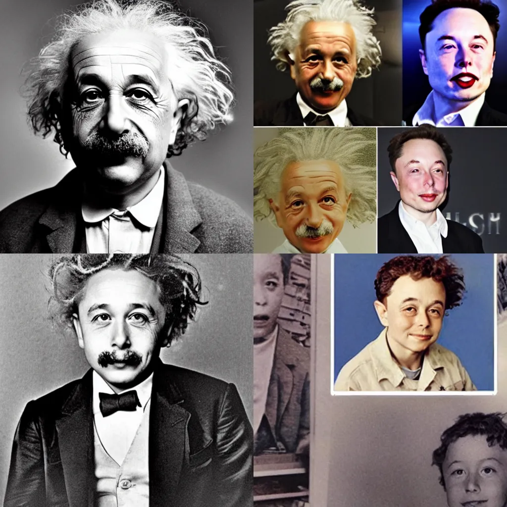 Prompt: The child of Albert Einstein and Elon musk