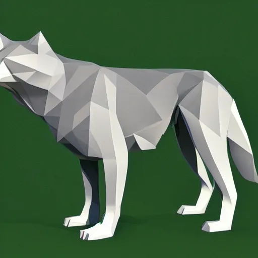 Image similar to Low poly wolf