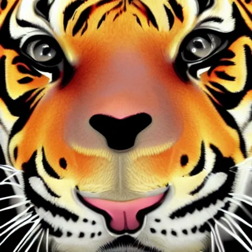 Image similar to a detailed digital art of steve buscemi tiger, 8k, ornate, intricate