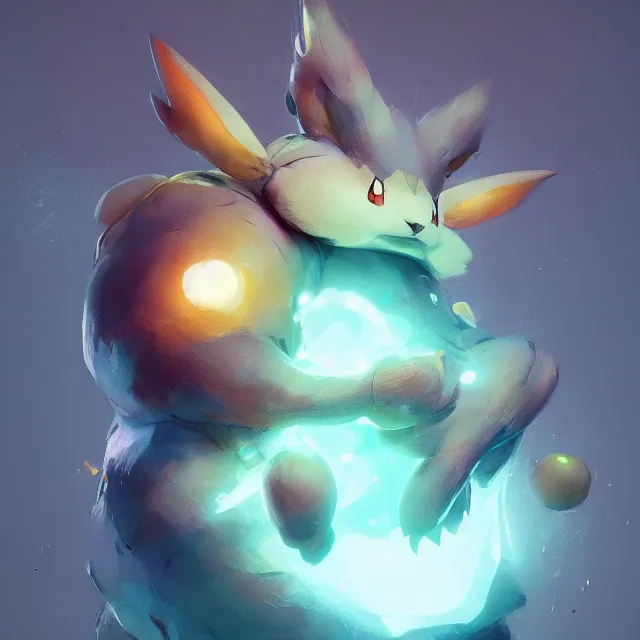 Image similar to a beautiful portrait of a cute pokemon. character design by cory loftis, fenghua zhong, ryohei hase, ismail inceoglu and ruan jia. artstation, volumetric light, detailed, photorealistic, fantasy, rendered in octane
