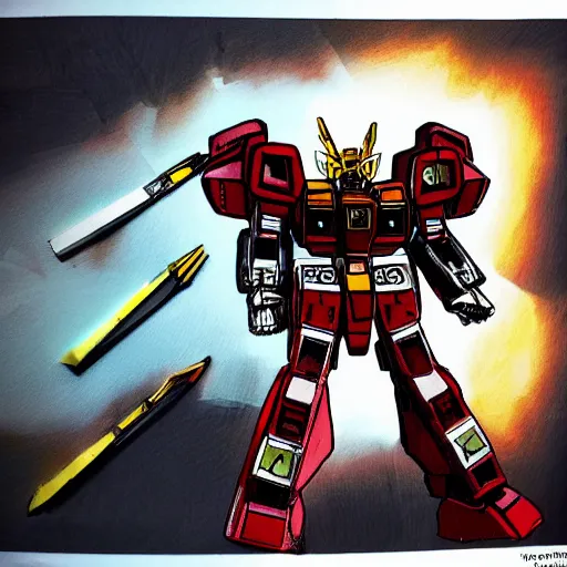 Image similar to rx-78-2 gundam in the style of banksey