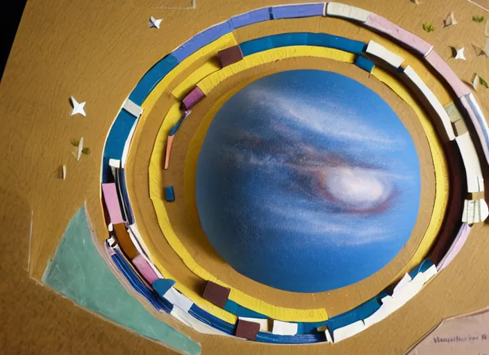 Image similar to diorama model of the shape of the universe