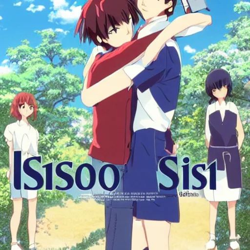 Prompt: film still Poster of the last kiss school class, the goodbye, by Dice Tsutsumi, Makoto Shinkai, Studio Ghibli, playstation 2 printed game poster cover, cover art, poster, poster!!!