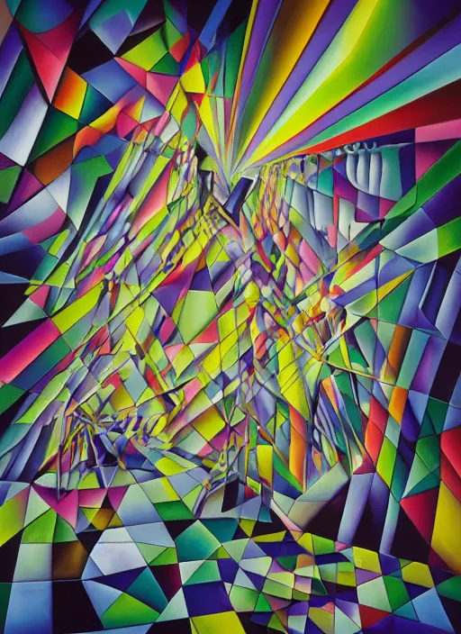 A surreal painting of a shattered neo-cubism ultra | Stable Diffusion ...