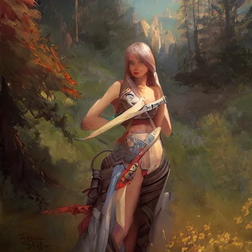 Image similar to a portrait of a character in a scenic environment by bayard wu