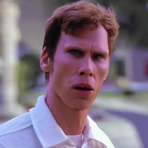 Image similar to Live Action Still of Jerma in Napoleon Dynamite, real life, hyperrealistic, ultra realistic, realistic, highly detailed, epic, HD quality, 8k resolution, body and headshot, film still