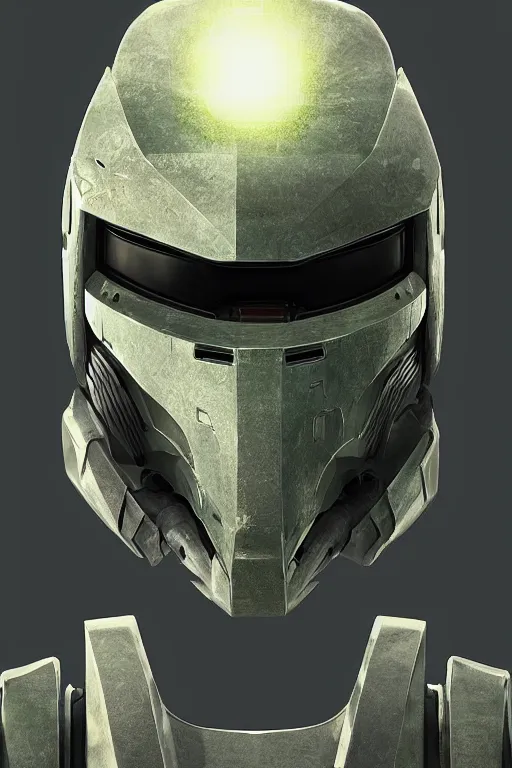 Image similar to robot ninja mask helmet halo master chief radiating a glowing aura global illumination ray tracing hdr fanart arstation by ian pesty and katarzyna da „ bek - chmiel