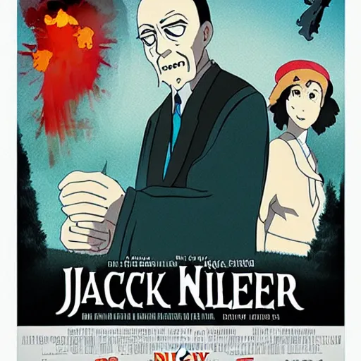 Image similar to Movie Poster about Jack The Reaper English Serial Killer biopic by Studio Ghibli