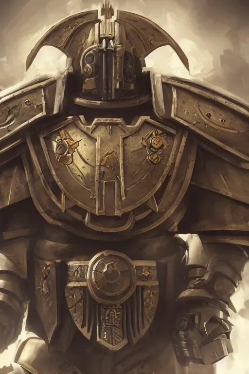 Image similar to armor portrait heros warhammer 4 0 k horus heresy fanart - the primarchs emperor by johannes helgeson animated with vfx concept artist & illustrator global illumination ray tracing hdr fanart arstation zbrush central hardmesh 8 k octane renderer comics stylized