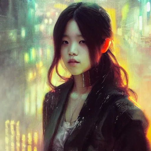 Image similar to jisoo of blackpink, hyperrealistic portrait, bladerunner street, art of elysium by jeremy mann and alphonse mucha, fantasy art, photo realistic, dynamic lighting, artstation, poster, volumetric lighting, very detailed face, 8 k, award winning