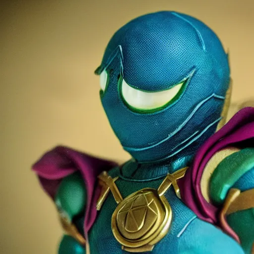 Image similar to mysterio, claymation, 8 k,