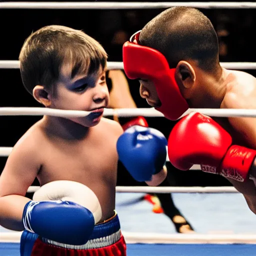 Prompt: two babies in a boxing match