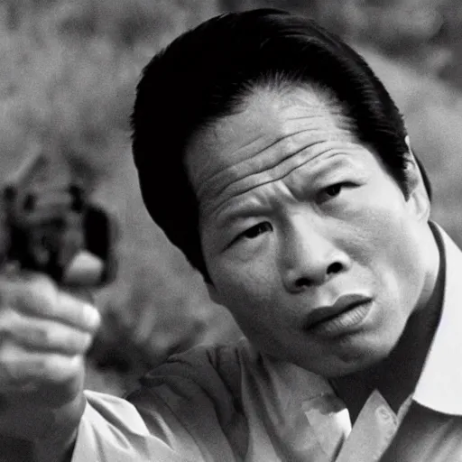 Prompt: bolo yeung as agent mulder