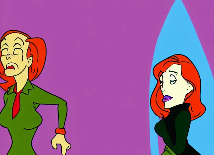 Prompt: dana scully in the style of ninteen eighties tv animation, don bluth, filmation, toei animation, studio trigger, bruce timm, jack kirby