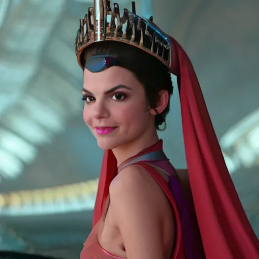 Image similar to victoria justice as princess padme in star wars episode 3, 8 k resolution, cinematic lighting, anatomically correct