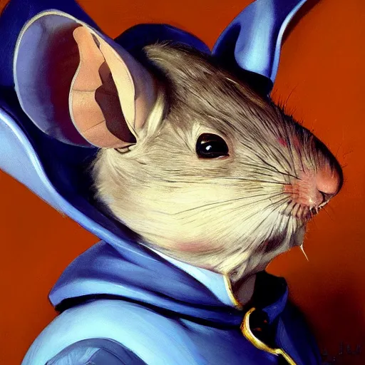 Image similar to greg manchess portrait painting of partially armored doormouse from alice in wonderland as overwatch character, medium shot, asymmetrical, profile picture, organic painting, sunny day, matte painting, bold shapes, hard edges, street art, trending on artstation, by huang guangjian, gil elvgren, ruan jia, randy vargas, greg rutkowski