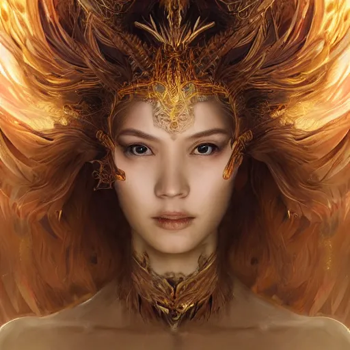 Prompt: A masterpiece portrait of a glowing phoenix. Very detailed feathers. intricate, elegant, highly detailed. trending on artstation, digital art, by Stanley Artgerm Lau, WLOP, Rossdraws, James Jean, Andrei Riabovitchev, Marc Simonetti, Yoshitaka Amano