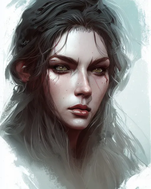 Image similar to portrait of ranni the witch, concept art, brush stroke style, artstation, trending, highly detailed, smooth, focus, art by cedric peyravernay