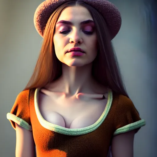 Prompt: beautiful humanized toad girl, full length photo, beautiful body, beautiful face, style studio shooting, professional photographer, many details, super realistic, high quality, 8 k