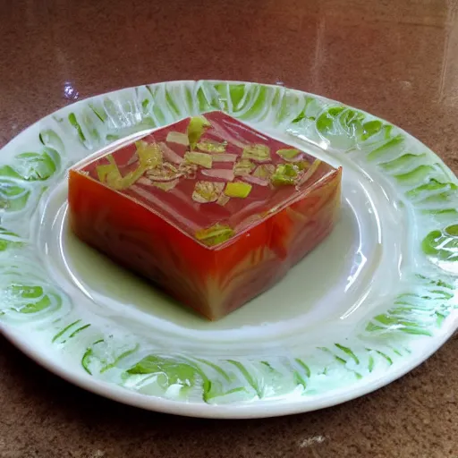 Image similar to aspic on plate