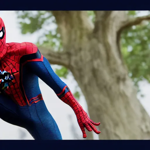 Prompt: Charlie Rowe as Spider-Man, 4K, highly detailed