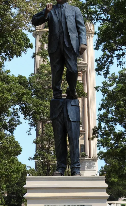 Image similar to statue of george bush by michelangelo