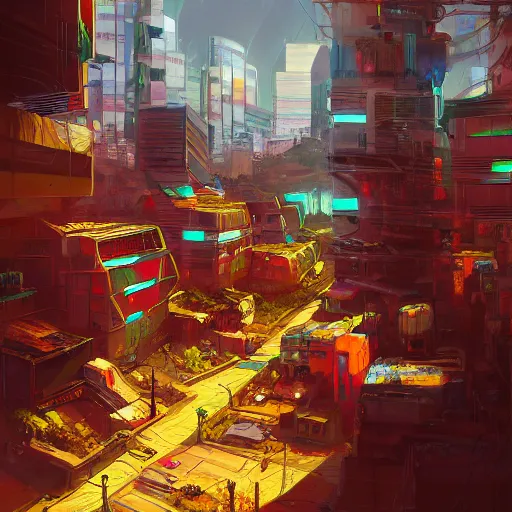 Prompt: cyberpunk favela landscape, digital painting, ultradetailed, artstation, oil painting, ultradetailed, artstation