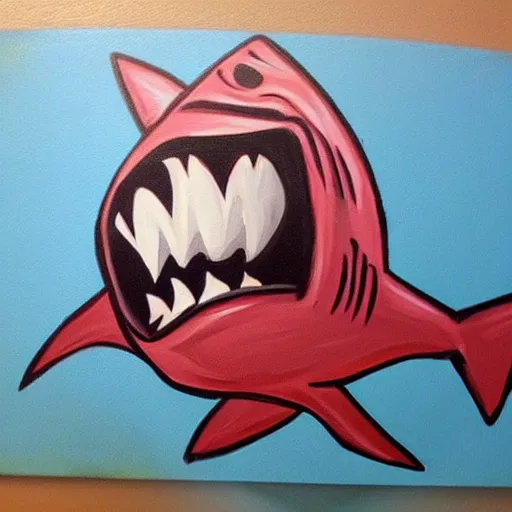 Image similar to Shark Spam Can, painting