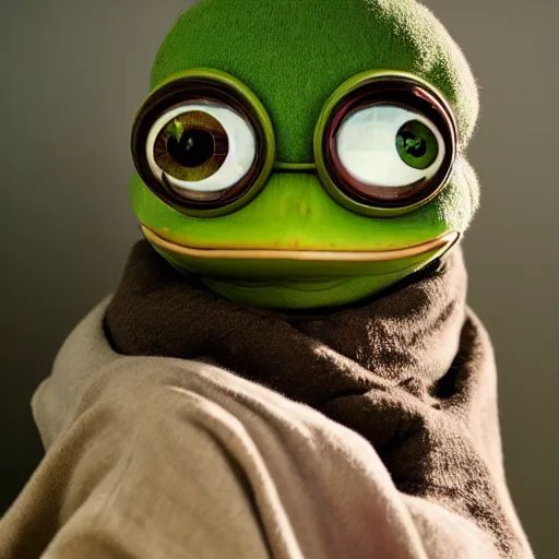 Image similar to closeup potrait of pepe frog Ina cozy room, natural light, sharp, detailed face, magazine, press, photo, Steve McCurry, David Lazar, Canon, Nikon, focus