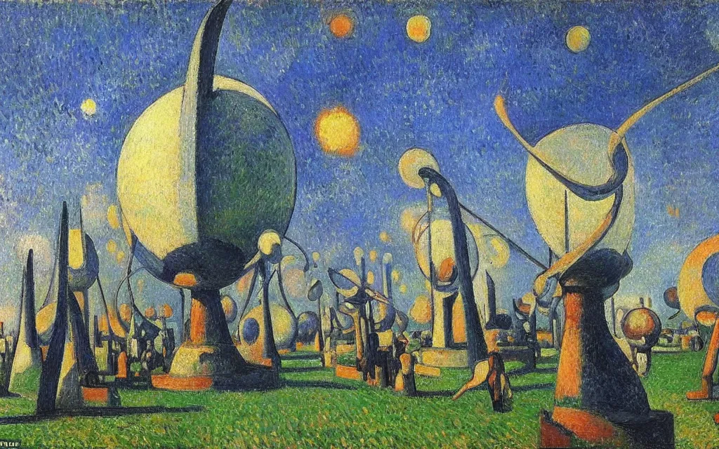 Image similar to complex alien technology that can create a giant sphere of energy, used to contain a star by camille pissarro and alexej von jawlensky, style of game of thrones
