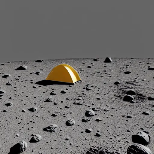 Image similar to camping on the surface of the moon