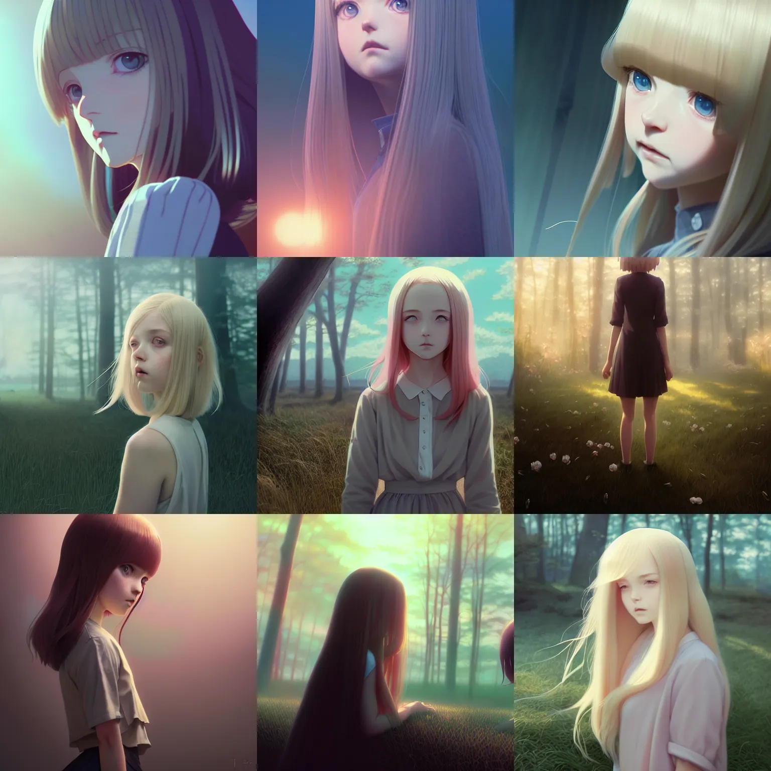 Prompt: when marnie was there, by tom bagshaw and ilya kuvshinov, rtx rendering, absurdly long blonde hair, hair down to floor, child, octane render 1 2 8 k, maya, extreme high intricate details by wlop, digital anime art by ross tran, medium shot, composition by sana takeda, dramatic lighting by greg rutkowski
