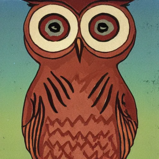 Image similar to an anthropomorphic owl