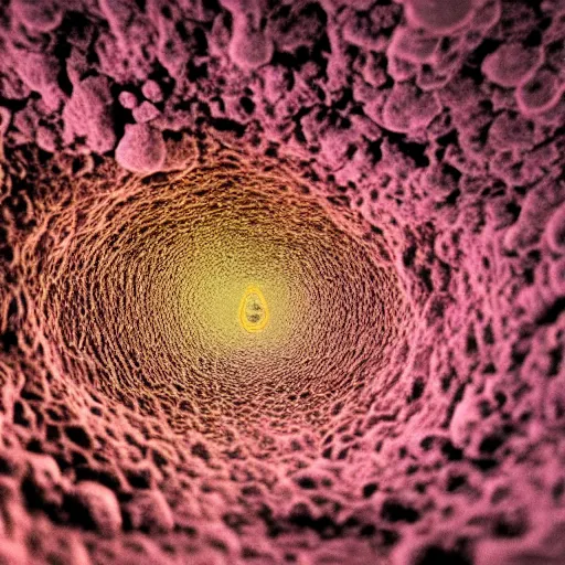 Image similar to tunneling electron microscope image of oxygen escaping from a cell. mit technology review. nature journal. nobel prize winning. ultra detailed 8 k tiff