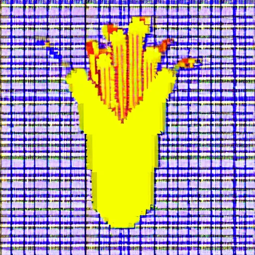 Image similar to pixel art of a single french fry