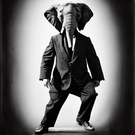 Prompt: the elephant man