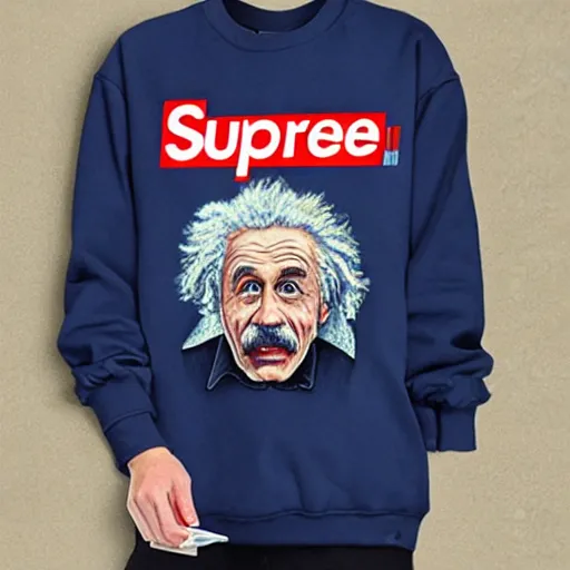 Image similar to supreme einstein merch