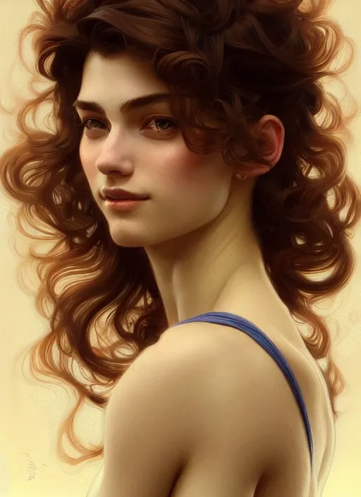 Image similar to portrait of young man and a woman, perfection, beautiful hair, symmetrical! intricate, elegant, highly detailed!! smile, digital painting, artstation, concept art, smooth, sharp focus, illustration, art by artgerm and greg rutkowski and alphonse mucha