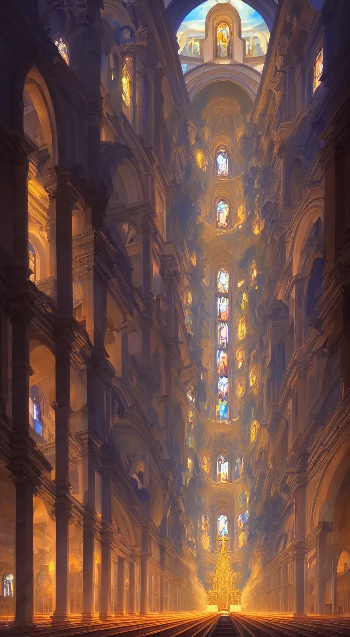 Prompt: incredible, mindblowing, god light pouring into an italian cathedral stained glass, in marble incrusted of legends official fanart behance hd by jesper ejsing, by rhads, makoto shinkai and lois van baarle, ilya kuvshinov, rossdraws global illumination