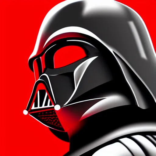 Prompt: darth vader's head coming out of a red mist, shiny, trending on artstation, profile pic, centered, accurate anatomy, highly detailed, digital art