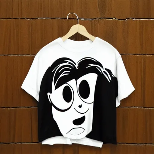 Image similar to a t-shirt with a cartoon face