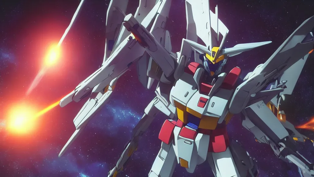 Prompt: gundam at the end of the universe, cinematic lighting, superb resolution