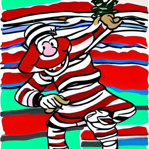 Image similar to wheres waldo art by walter wick