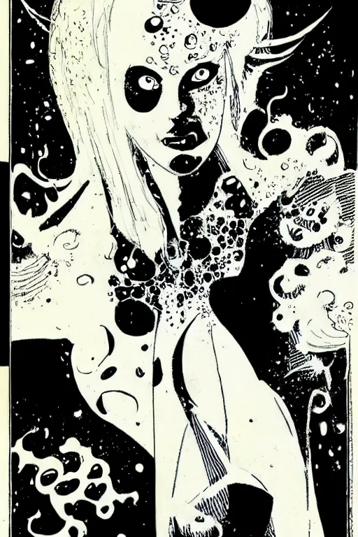 Image similar to character named dream, from sandman comic book, illustration, art by hugo pratt, portrait, comic book cover