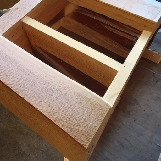 Prompt: fine craftsmanship in a woodworking project
