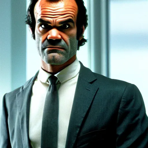 Image similar to steven ogg in american psycho, 4 k, high detail, high - resolution photograph, professional photography, ultra - detail