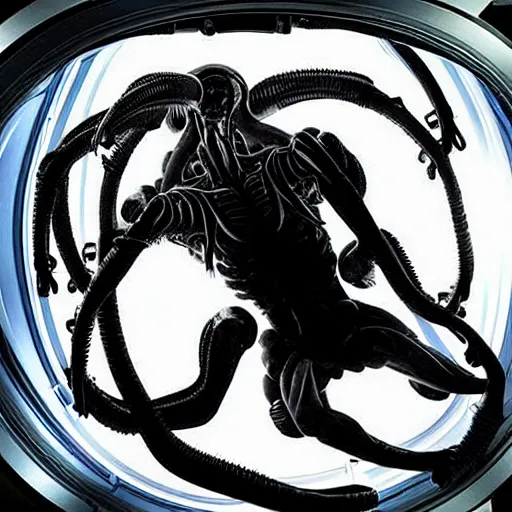 Image similar to a xenomorph inside an mri. alien : resurrection movie photograph.