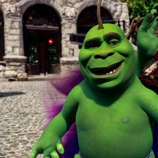 Image similar to shrek drunk in croatia