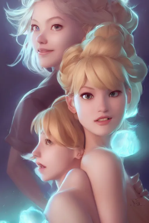 Prompt: a portrait of rosalina and luma, made by stanley artgerm lau, wlop, rossdraws, artstation, cgsociety, concept art, cgsociety, octane render, trending on artstation, artstationhd, artstationhq, unreal engine, 4 k, 8 k,