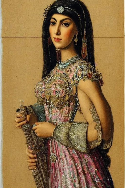 Image similar to Portrait of a Persian Princess who is an architect, beautiful princess, architect